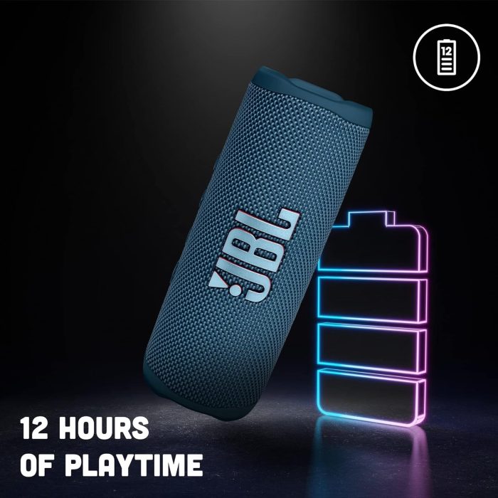 Jbl Flip 6 JBLFLIP6BLKEU Głośnik Bluetooth, Czarny, 17.8 x 7.2 x 6.8 cm
