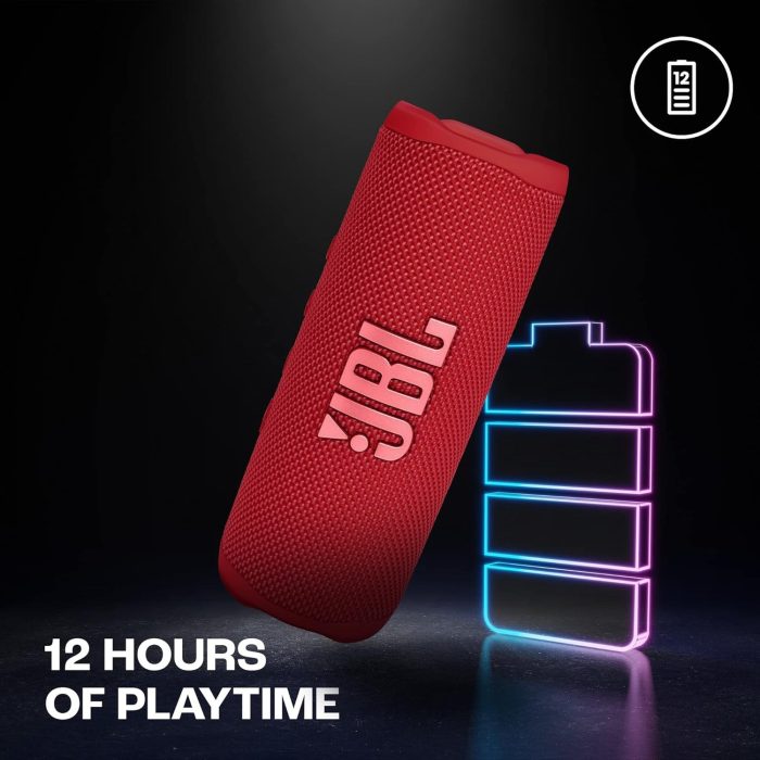 Jbl Flip 6 JBLFLIP6BLKEU Głośnik Bluetooth, Czarny, 17.8 x 7.2 x 6.8 cm