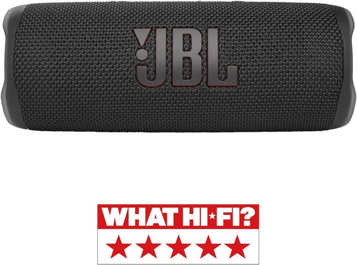 Jbl Flip 6 JBLFLIP6BLKEU Głośnik Bluetooth, Czarny, 17.8 x 7.2 x 6.8 cm
