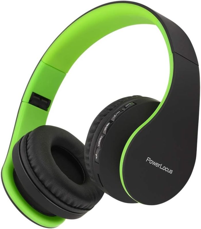 PowerLocus P6 Słuchawki Bezprzewodowe Nauszne, Bluetooth 5.3, super basowy dźwięk stereo Hi-Fi, 40 godzin czasu pracy baterii,