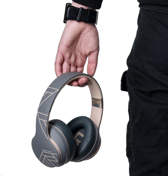 PowerLocus P6 Słuchawki Bezprzewodowe Nauszne, Bluetooth 5.3, super basowy dźwięk stereo Hi-Fi, 40 godzin czasu pracy baterii,