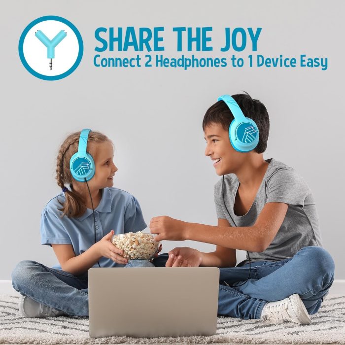 PowerLocus P6 Słuchawki Bezprzewodowe Nauszne, Bluetooth 5.3, super basowy dźwięk stereo Hi-Fi, 40 godzin czasu pracy baterii,