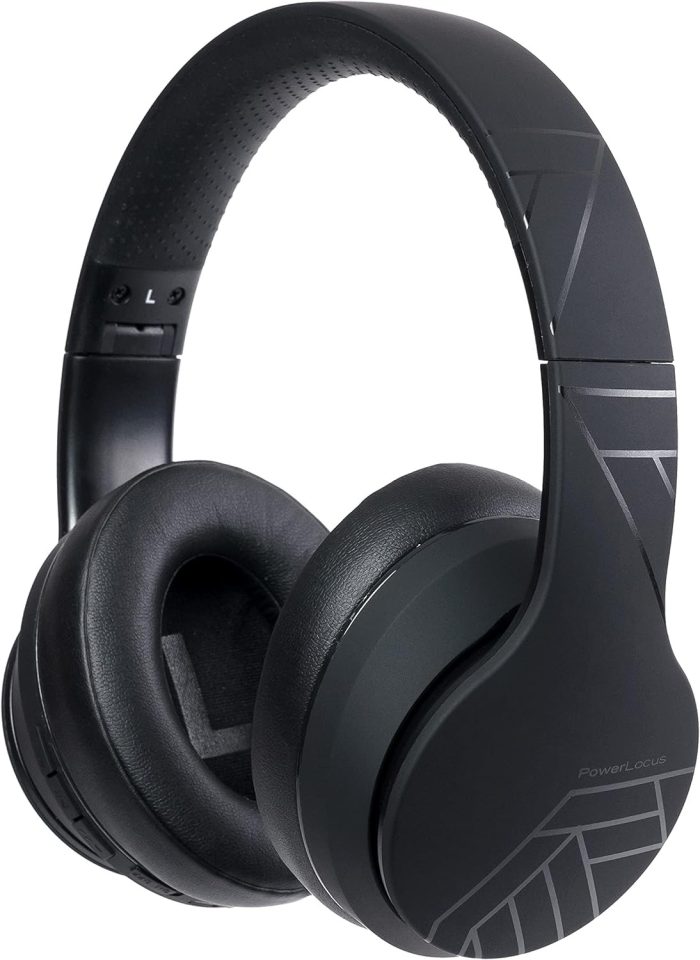 PowerLocus P6 Słuchawki Bezprzewodowe Nauszne, Bluetooth 5.3, super basowy dźwięk stereo Hi-Fi, 40 godzin czasu pracy baterii,