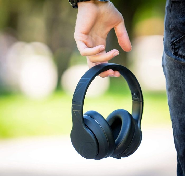 PowerLocus P6 Słuchawki Bezprzewodowe Nauszne, Bluetooth 5.3, super basowy dźwięk stereo Hi-Fi, 40 godzin czasu pracy baterii,