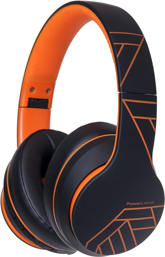 PowerLocus P6 Słuchawki Bezprzewodowe Nauszne, Bluetooth 5.3, super basowy dźwięk stereo Hi-Fi, 40 godzin czasu pracy baterii,