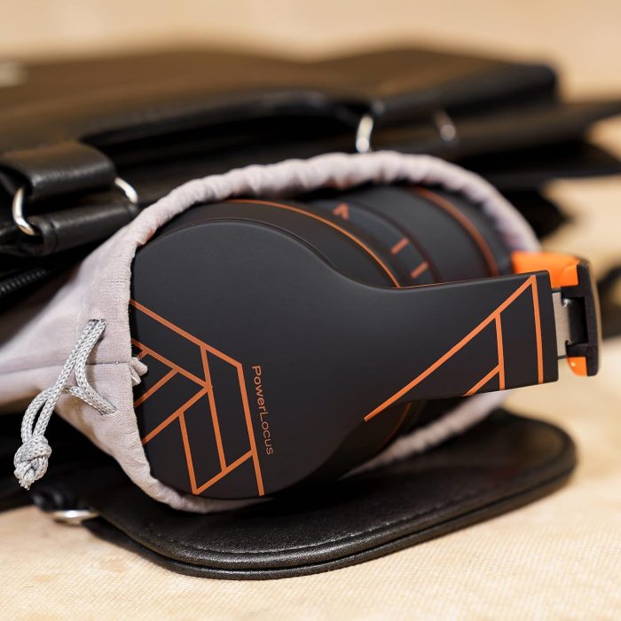 PowerLocus P6 Słuchawki Bezprzewodowe Nauszne, Bluetooth 5.3, super basowy dźwięk stereo Hi-Fi, 40 godzin czasu pracy baterii,