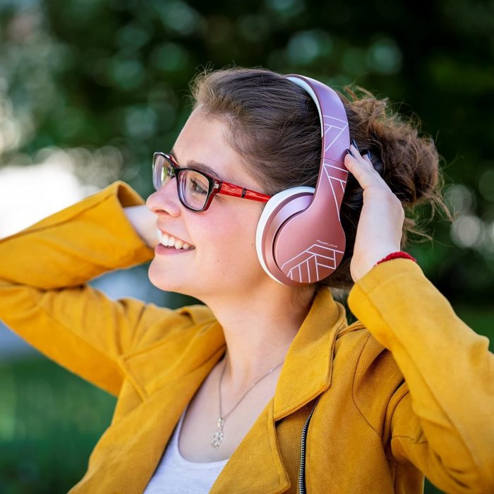 PowerLocus P6 Słuchawki Bezprzewodowe Nauszne, Bluetooth 5.3, super basowy dźwięk stereo Hi-Fi, 40 godzin czasu pracy baterii,