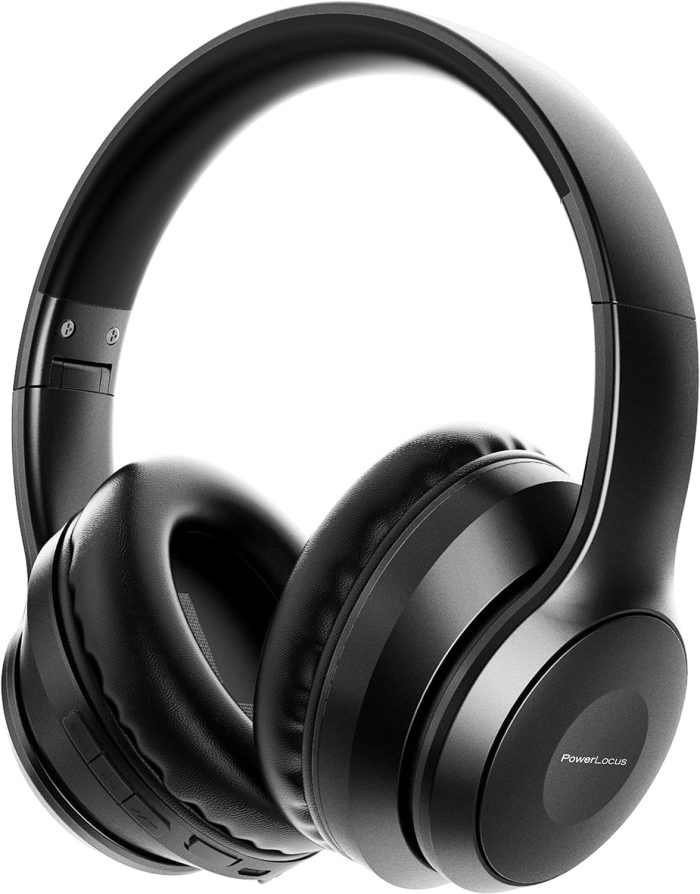 PowerLocus P6 Słuchawki Bezprzewodowe Nauszne, Bluetooth 5.3, super basowy dźwięk stereo Hi-Fi, 40 godzin czasu pracy baterii,