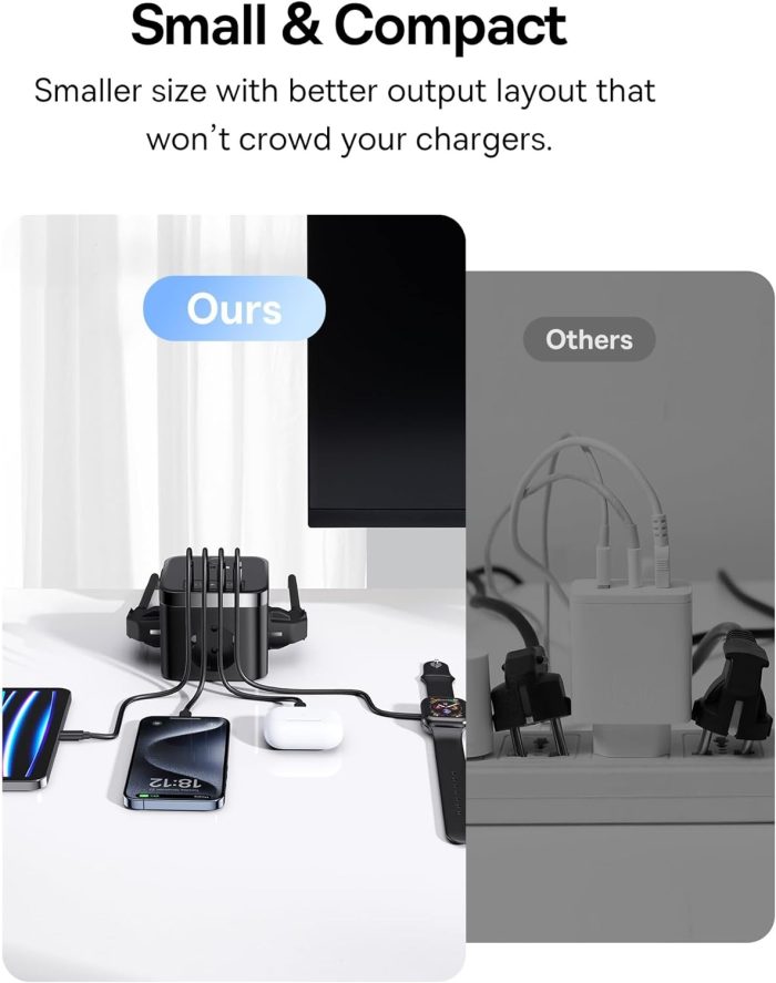 Baseus GaN5 listwa zasilająca USB C, 30 W, kostka, ładowarka USB C, 3-krotne gniazdko z przełącznikiem, przenośna ładowarka PD