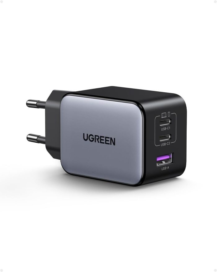 UGREEN Nexode X 65W Ładowarka USB-C Zasilacz mini PD 3-portowa ładowarka GaN Kompaktowa szybka ładowarka PPS 45W Kompatybilna z