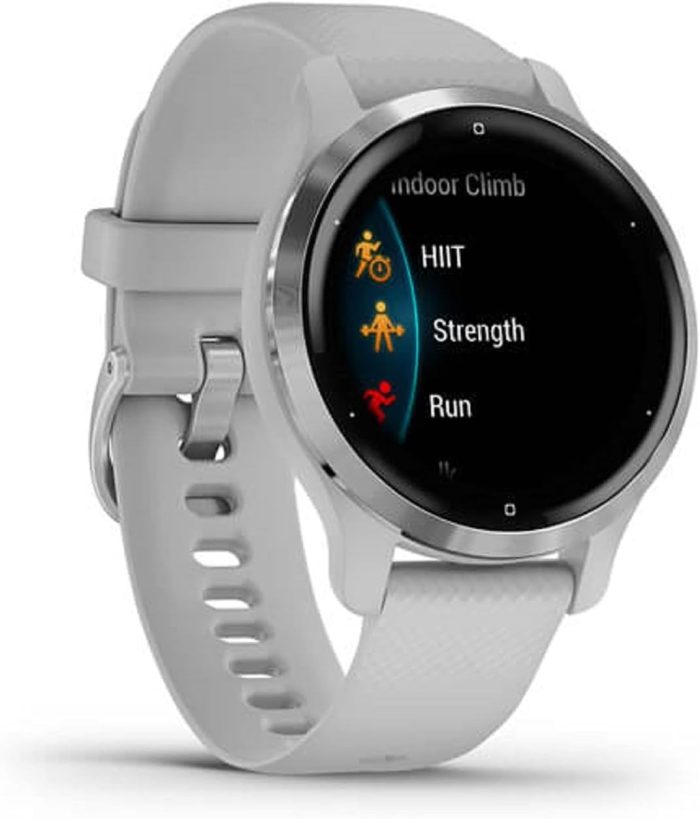 Garmin Venu 2S – smukły zegarek fitness GPS z bardzo ostrym ekranem dotykowym AMOLED 1,1", funkcje zdrowotne, ponad 25