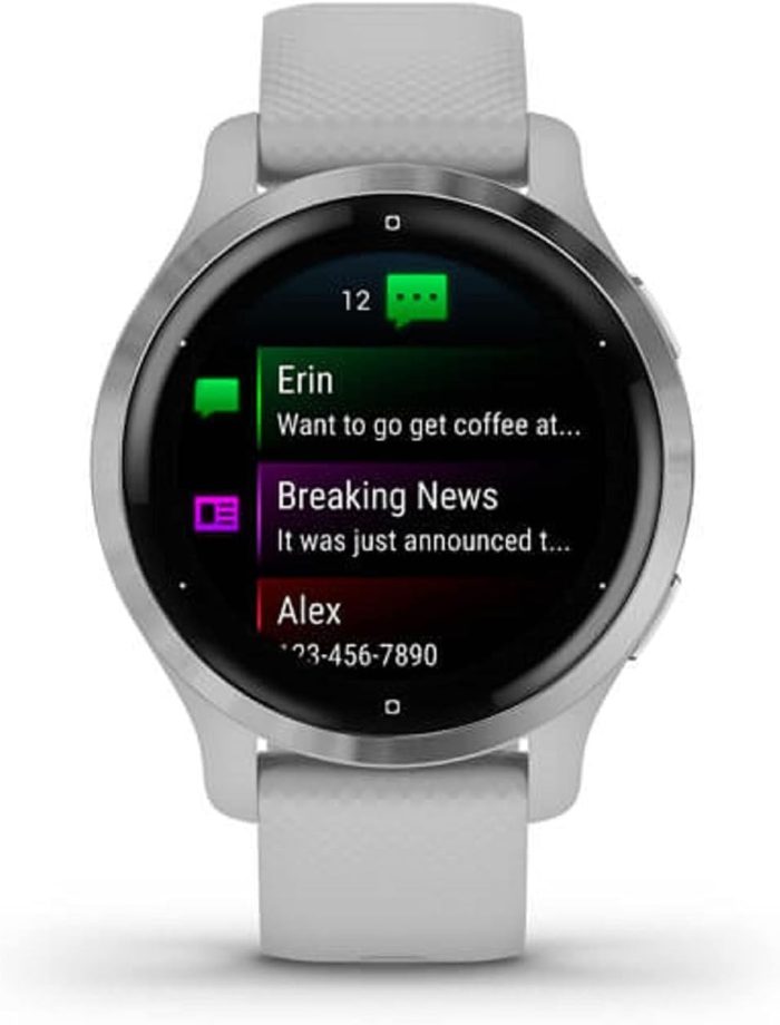 Garmin Venu 2S – smukły zegarek fitness GPS z bardzo ostrym ekranem dotykowym AMOLED 1,1", funkcje zdrowotne, ponad 25