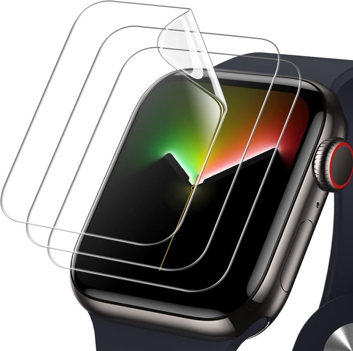 JETech Ochraniacz Ekranu dla Apple Watch SE (2022/2020) /Series 6 5 4 44 mm, Elastyczna Folia TPU, Odporny na Zarysowania HD