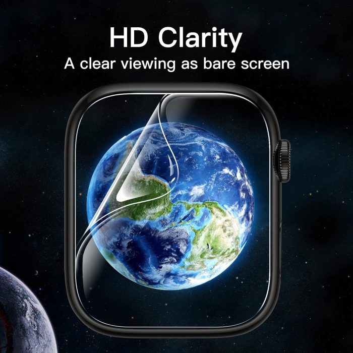 JETech Ochraniacz Ekranu dla Apple Watch SE (2022/2020) /Series 6 5 4 44 mm, Elastyczna Folia TPU, Odporny na Zarysowania HD