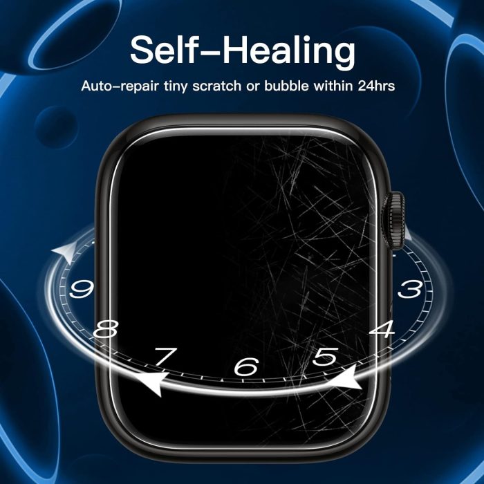 JETech Ochraniacz Ekranu dla Apple Watch SE (2022/2020) /Series 6 5 4 44 mm, Elastyczna Folia TPU, Odporny na Zarysowania HD