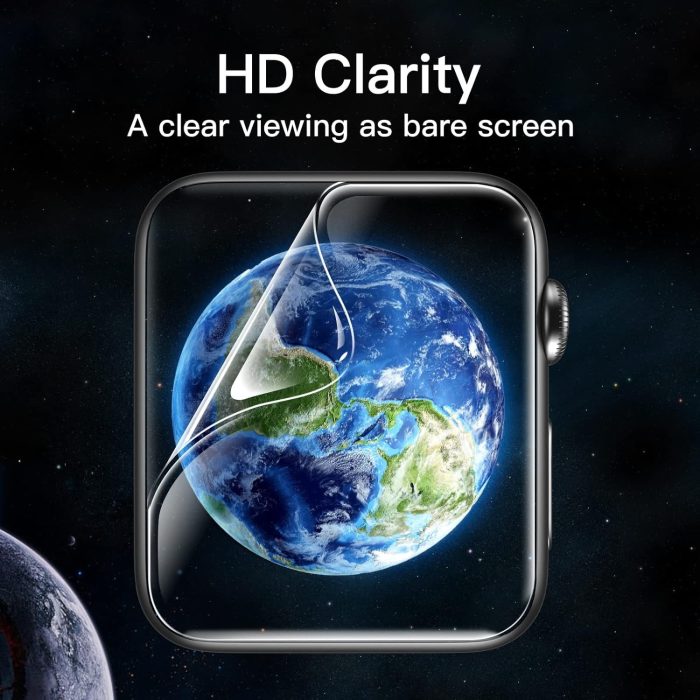 JETech Ochraniacz Ekranu dla Apple Watch SE (2022/2020) /Series 6 5 4 44 mm, Elastyczna Folia TPU, Odporny na Zarysowania HD