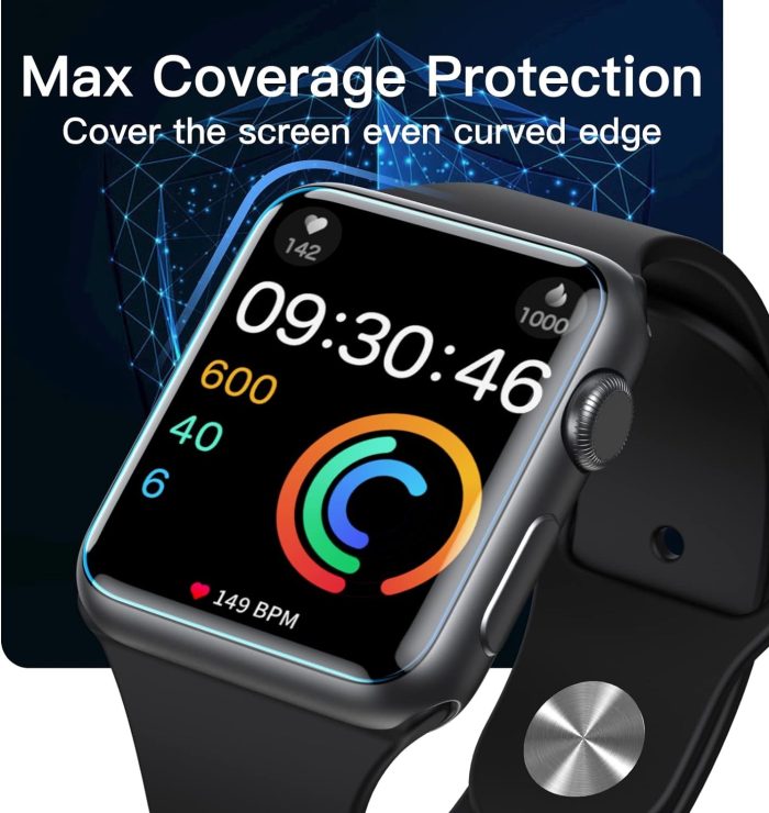 JETech Ochraniacz Ekranu dla Apple Watch SE (2022/2020) /Series 6 5 4 44 mm, Elastyczna Folia TPU, Odporny na Zarysowania HD