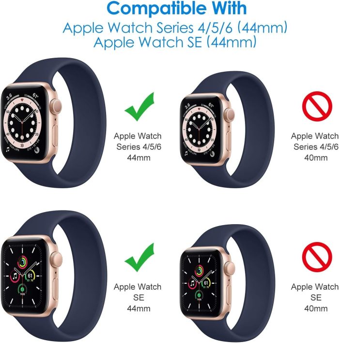 JETech Ochraniacz Ekranu dla Apple Watch SE (2022/2020) /Series 6 5 4 44 mm, Elastyczna Folia TPU, Odporny na Zarysowania HD
