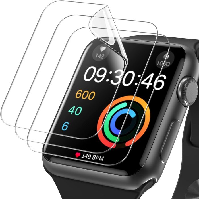 JETech Ochraniacz Ekranu dla Apple Watch SE (2022/2020) /Series 6 5 4 44 mm, Elastyczna Folia TPU, Odporny na Zarysowania HD