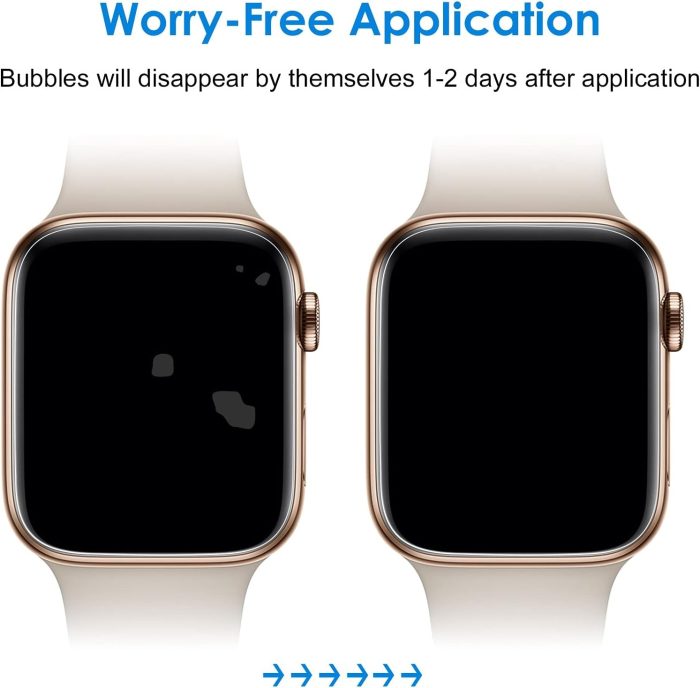 JETech Ochraniacz Ekranu dla Apple Watch SE (2022/2020) /Series 6 5 4 44 mm, Elastyczna Folia TPU, Odporny na Zarysowania HD