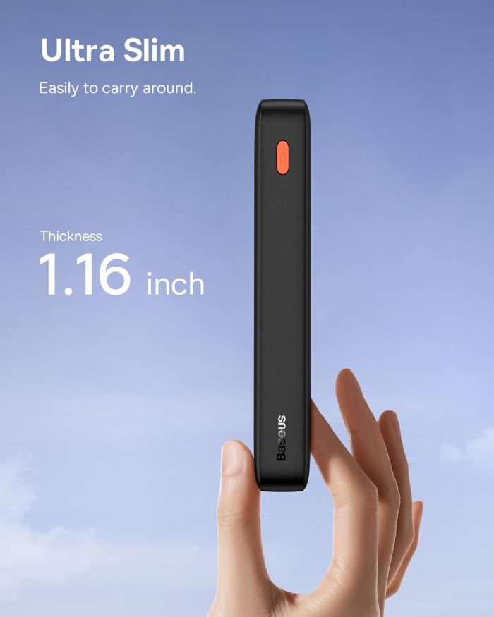Baseus Powerbank, 20000mAh Power Bank Szybkie Ładowanie, Zewnętrzna bateria telefonu 20W PD QC Ładowarka z USB C na Wejściu i