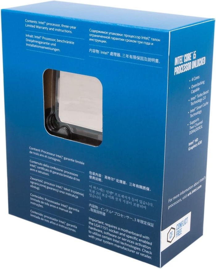 Intel Procesor Core i5-7600K 7. generacji (do 4,20 GHz z technologią Intel Turbo Boost 2.0, 6 MB Intel Smart-Cache)