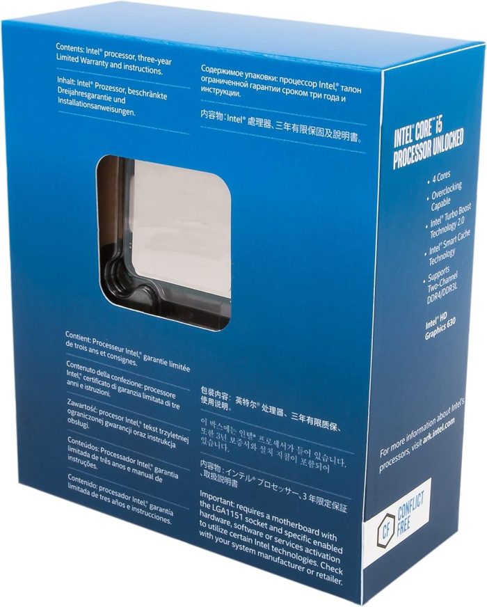 Intel Procesor Core i5-7600K 7. generacji (do 4,20 GHz z technologią Intel Turbo Boost 2.0, 6 MB Intel Smart-Cache)