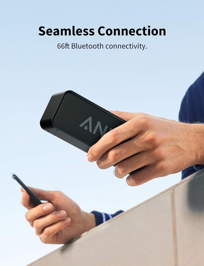 Anker SoundCore Przenośny Głośnik Bluetooth, 16.76 x 4.57 x 5.59 cm, Czarny