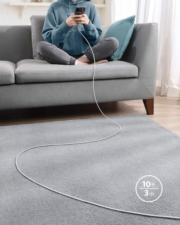 Anker Nylon USB-C na USB-C, kabel 100 W Type-C, 3 m, szybkie ładowanie, MacBook Pro 2020, iPad Pro 2020, Air 4, Galaxy S20 Plus