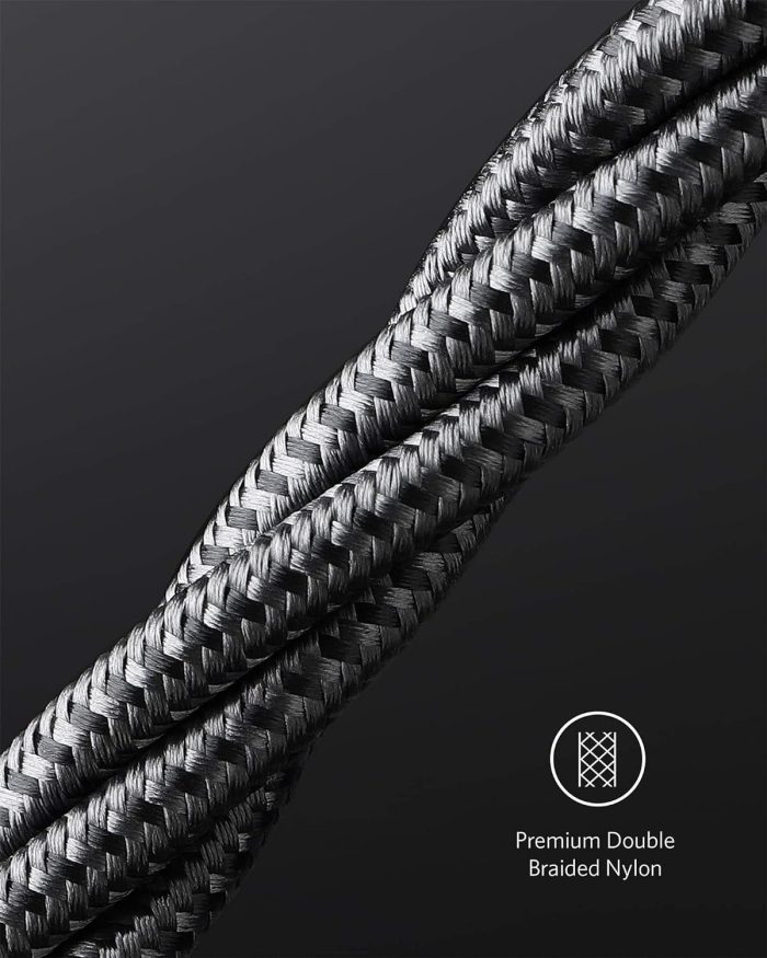 Anker Nylon USB-C na USB-C, kabel 100 W Type-C, 3 m, szybkie ładowanie, MacBook Pro 2020, iPad Pro 2020, Air 4, Galaxy S20 Plus