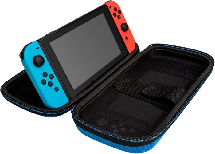 PDP Gaming Oficjalnie Licencjonowany Switch Pull-N-Go Travel Case - Mario - Semi-Hardshell Protection - Protective PU Leather -