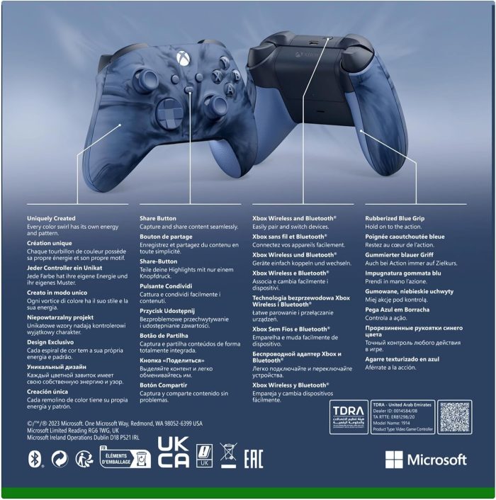 Xbox Kontroler Bezprzewodowy, Wersja Specjalna Nocturnal Vapor do Konsoli Xbox Series X|S, Xbox One i Urządzeń z Systemem