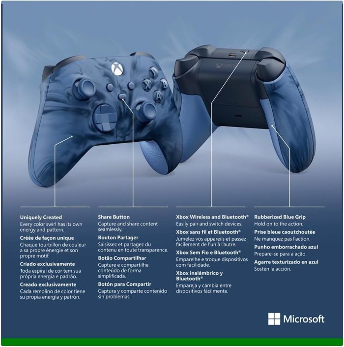 Xbox Kontroler Bezprzewodowy, Wersja Specjalna Nocturnal Vapor do Konsoli Xbox Series X|S, Xbox One i Urządzeń z Systemem