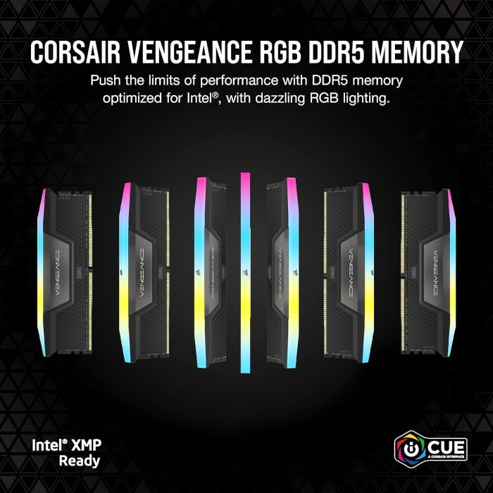 Corsair Vengeance Rgb CMH32GX5M2B6000Z30K Pamięć Ram, Szary (Rgb), 32 GB (2 x 16 GB)