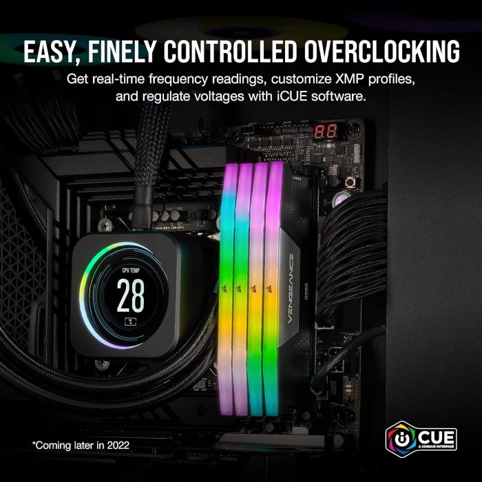 Corsair Vengeance Rgb CMH32GX5M2B6000Z30K Pamięć Ram, Szary (Rgb), 32 GB (2 x 16 GB)