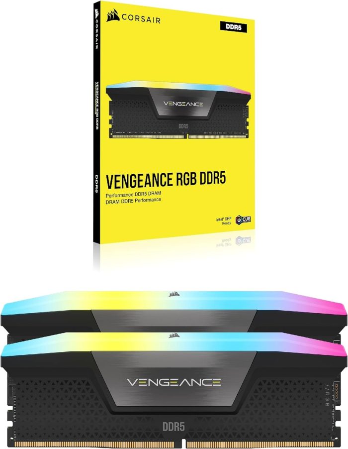 Corsair Vengeance Rgb CMH32GX5M2B6000Z30K Pamięć Ram, Szary (Rgb), 32 GB (2 x 16 GB)