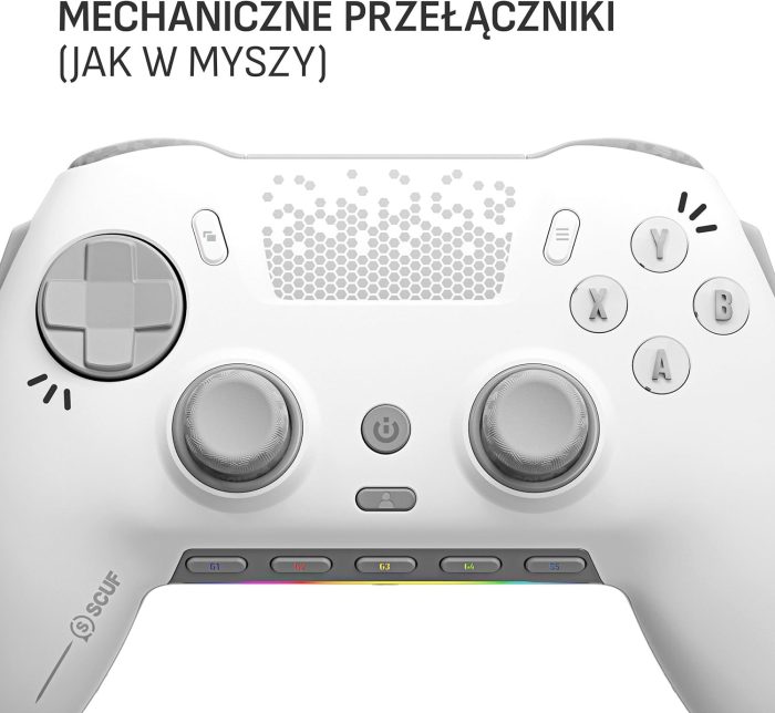 SCUF ENVISION PRO Bezprzewodowy Kontroler do Gier PC - Pięć Zdejmowanych Klawiszy G - Zdejmowane Tylne Łopatki - Natychmiastowe