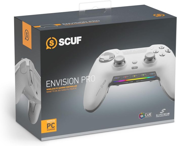 SCUF ENVISION PRO Bezprzewodowy Kontroler do Gier PC - Pięć Zdejmowanych Klawiszy G - Zdejmowane Tylne Łopatki - Natychmiastowe