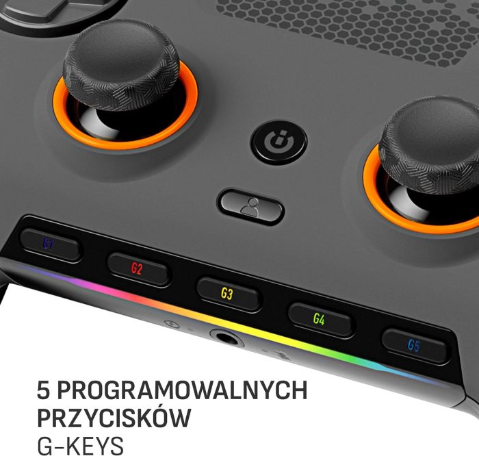 SCUF ENVISION PRO Bezprzewodowy Kontroler do Gier PC - Pięć Zdejmowanych Klawiszy G - Zdejmowane Tylne Łopatki - Natychmiastowe