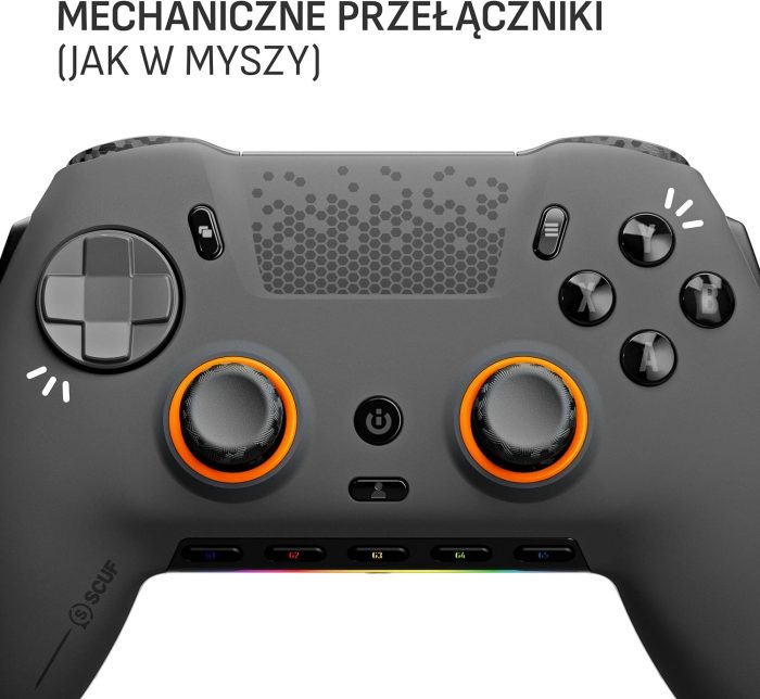SCUF ENVISION PRO Bezprzewodowy Kontroler do Gier PC - Pięć Zdejmowanych Klawiszy G - Zdejmowane Tylne Łopatki - Natychmiastowe