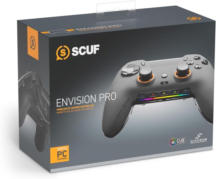 SCUF ENVISION PRO Bezprzewodowy Kontroler do Gier PC - Pięć Zdejmowanych Klawiszy G - Zdejmowane Tylne Łopatki - Natychmiastowe