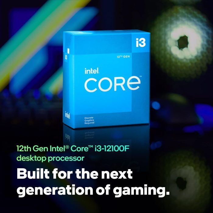Intel Core I3-12100F BX8071512100F Procesor, Srebrny, 3,3 GHz