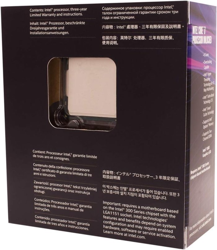 Intel Core i7-9700K BX80684I79700K, Procesor Komputerowy, 3,60 GHz