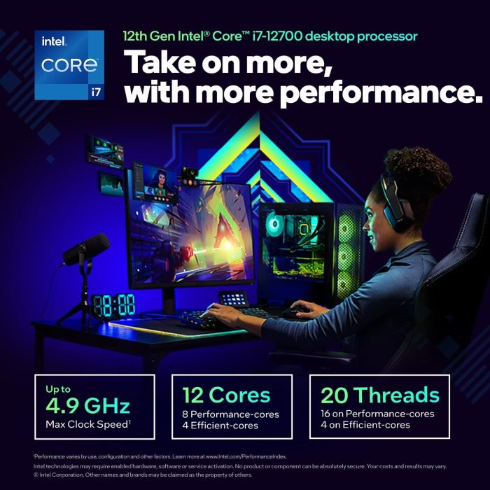 Intel® Core™ i7-12700 procesor do komputera stacjonarnego 25 MB pamięci podręcznej, do 4,90 GHz