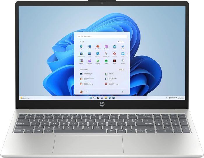 Hp 15-fc0117nw Laptop, AMD Ryzen 5, 16GB RAM, 512 GB SSD, Grafika Zintegrowana, Windows 11 Home, QWERTY, Srebrny, 15,6"