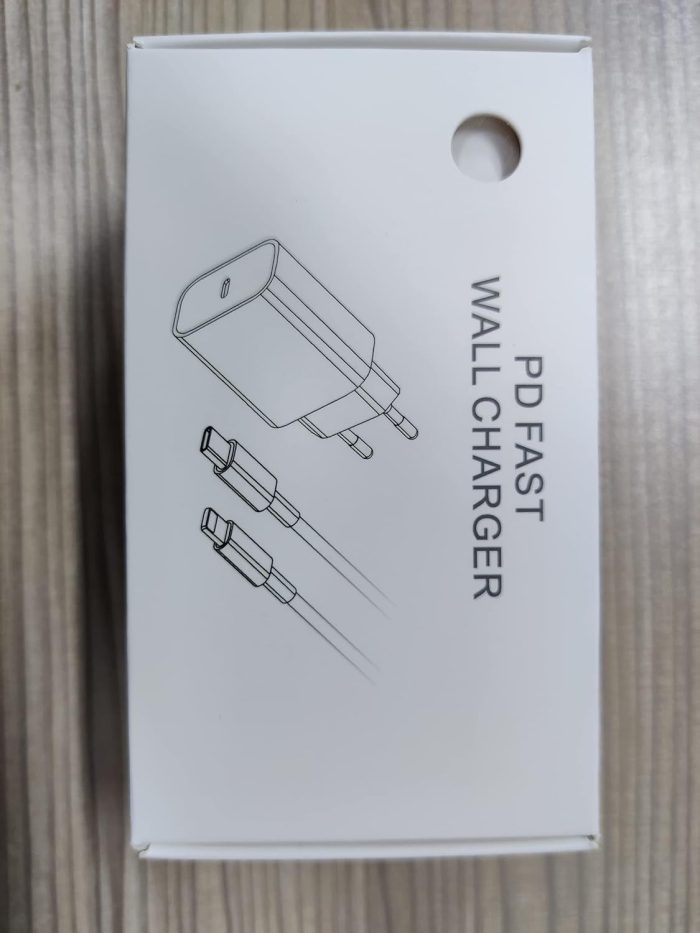 GEJIN Ładowarka USB C 20 W, certyfikat Apple MFi, zasilacz USB C PD 3.0, szybka ładowarka typu C na Lightning kabel 2 m do