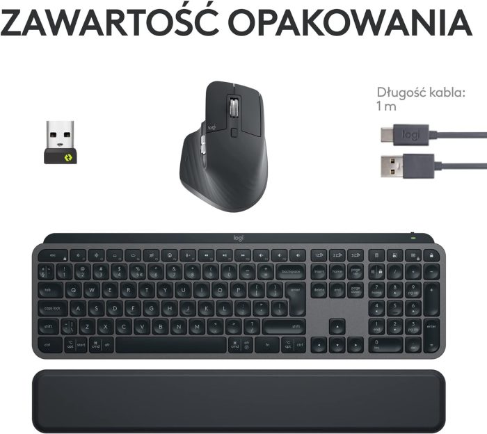 Logitech MX Master 3S - ergonomiczna mysz bezprzewodowa z ultraszybkim przewijaniem, 8K DPI, działa nawet na szkle, ciche