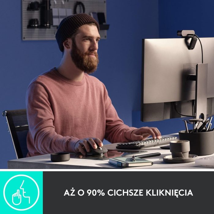 Logitech MX Master 3S - ergonomiczna mysz bezprzewodowa z ultraszybkim przewijaniem, 8K DPI, działa nawet na szkle, ciche
