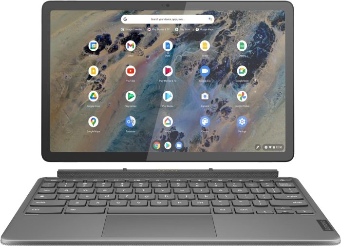 Lenovo Chromebook IdeaPad Duet 3 tablet 2 w 1, wyświetlacz dotykowy 2K 10,9", Qualcomm Snapdragon 7c Gen 2, 4 GB RAM, dysk SSD