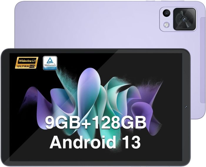 DOOGEE T20 Mini tablet 8,4 cala, wyświetlacz 2,3 K FHD+, 9 GB RAM + 128 GB ROM (1TB TF) Android 13, tablet 5060 mAh 13 MP,